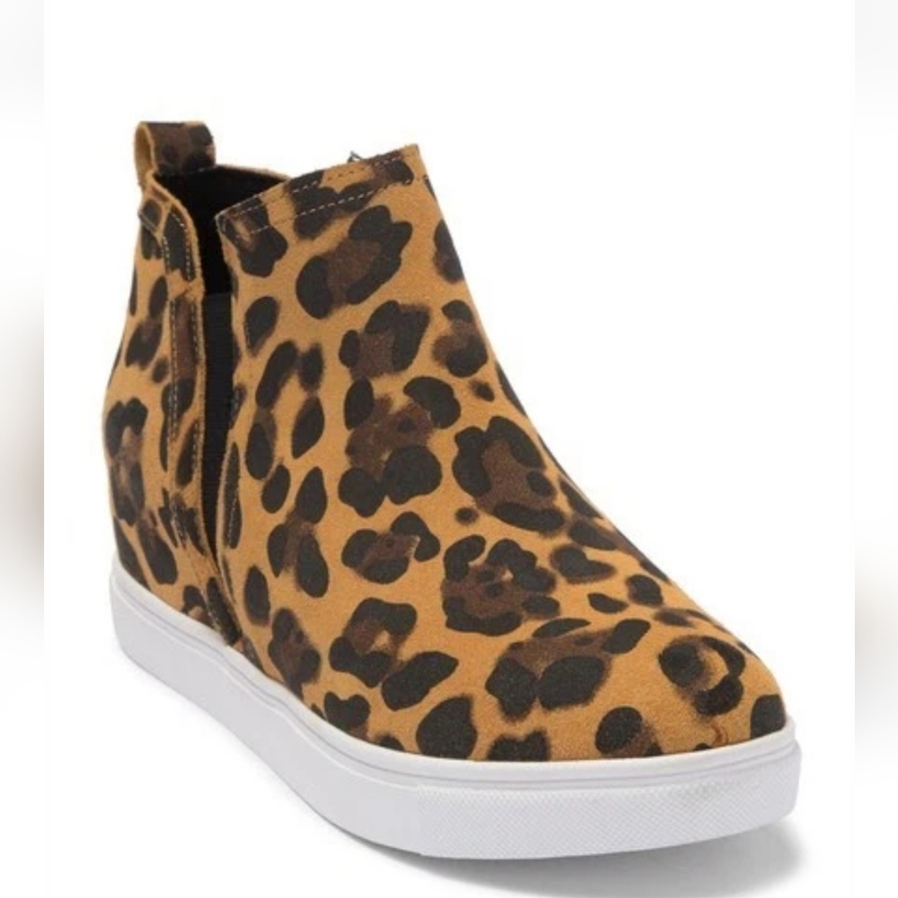 Blondo Georgette Leopard Print Waterproof Hidden Wedge Sneaker, Size 8.5M